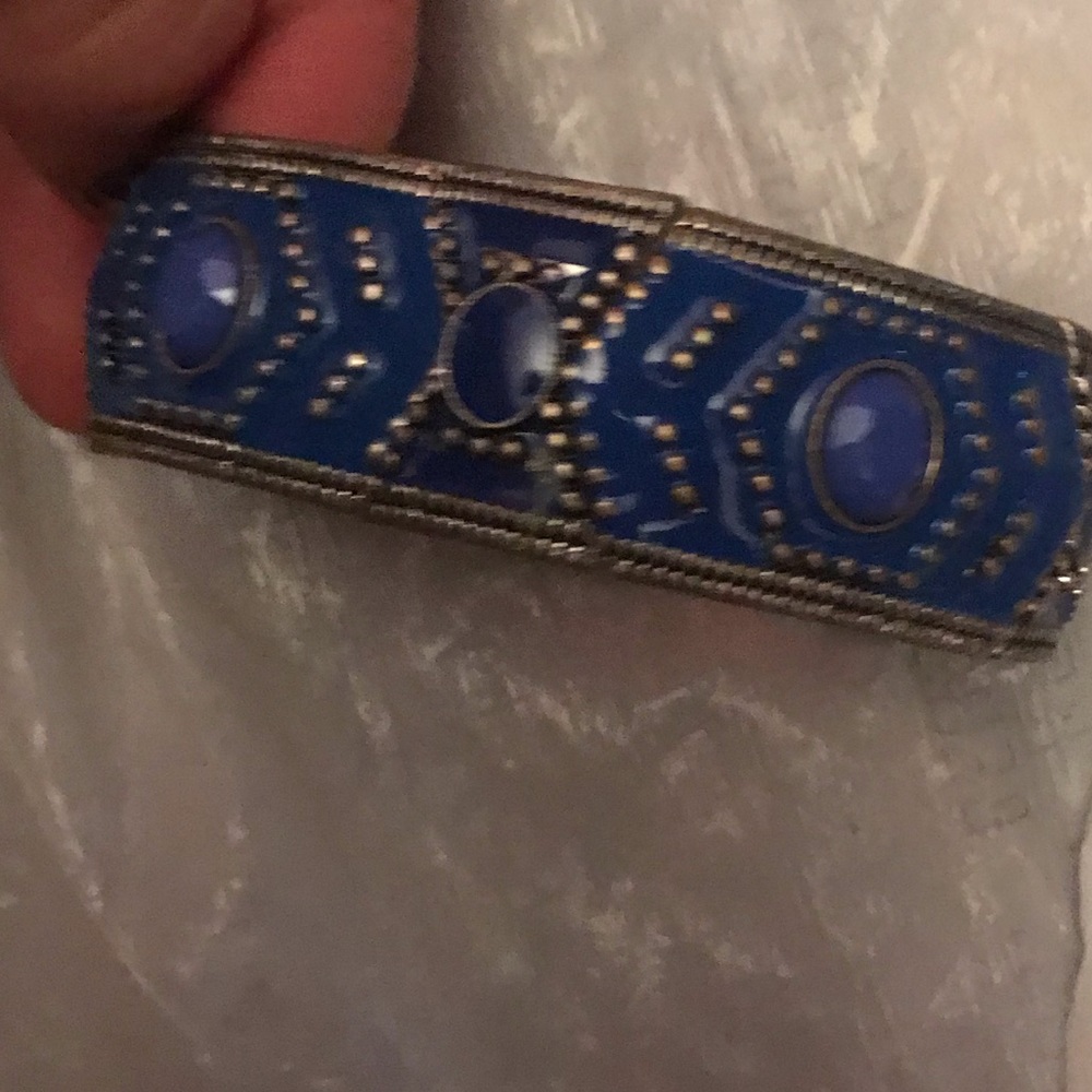 Blue Aztec styled bangle - Picture 2 of 3